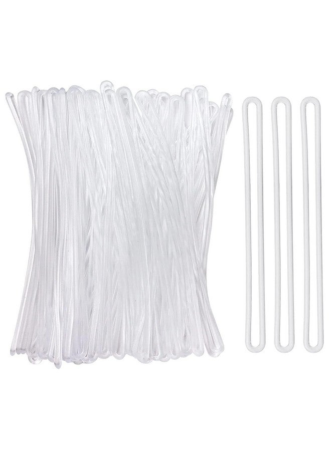 Kidultz Kidultz Clear Transparent Silicone Luggage Loop/Straps/Band for Luggage Tag Holder, Keychains, etc… Non-Tearable & Elastic - 6 inch (50) - Image 1