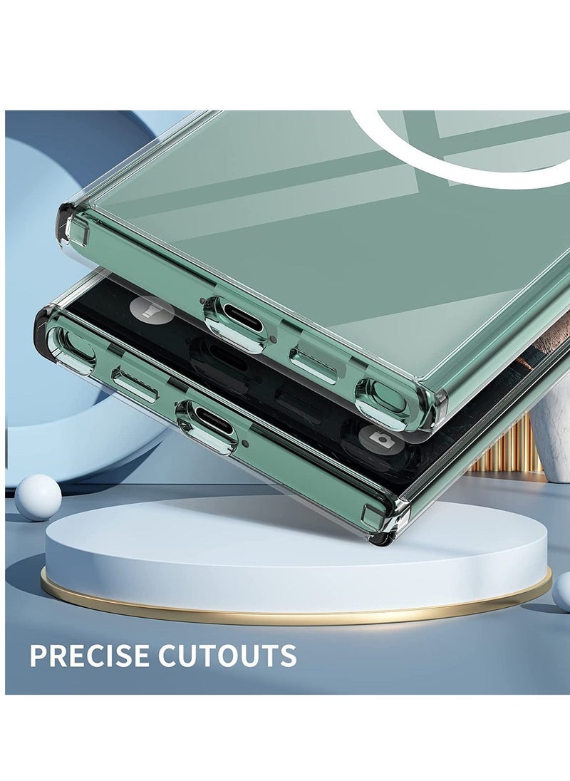 Raxoom Case/Cover Compatible with Samsung Galaxy S23 Ultra Clear Case, Magnetic [Support Magsafe Charger] Cute Case for Men & Women,Shockproof Hard Back for Samsung Galaxy S23 Ultra Phone 2023 - Image 2