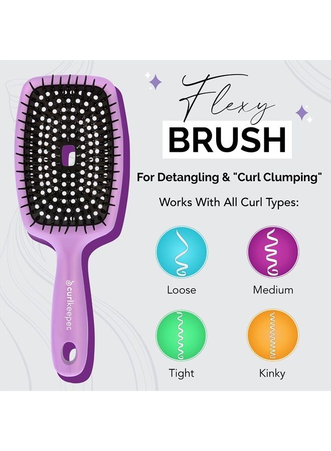 Curl Keeper فرشاة شعر مرنة (بنفسجي) - Image 4
