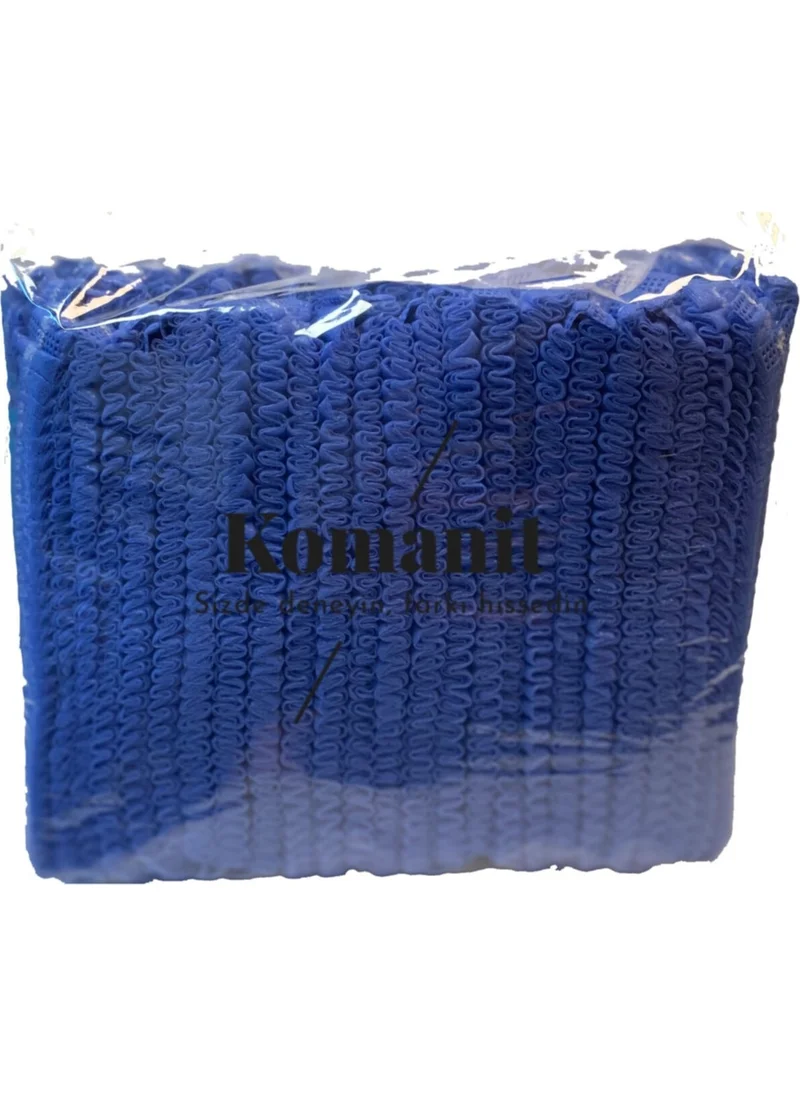 Komanit Tekstil Komanit Textile Bonnet, Disposable Blue Accordion Bonnet (50X45CM) 300 Pieces