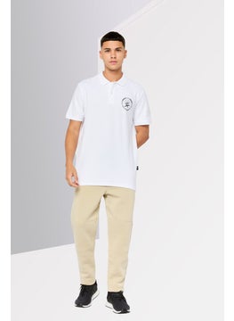 Plein Sport Men Sportswear Fit Short Sleeves Outdoor Polo Shirt, White  - Image 2