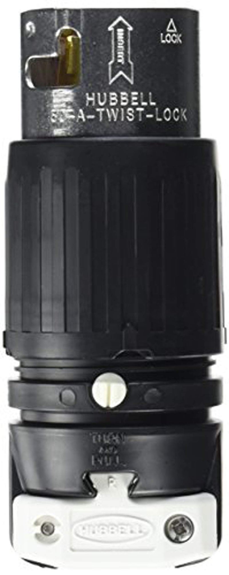 Hubbell CS6365C Locking Plug, 50 amp, 125/250V, 3 Pole and 4 Wire - Image 1
