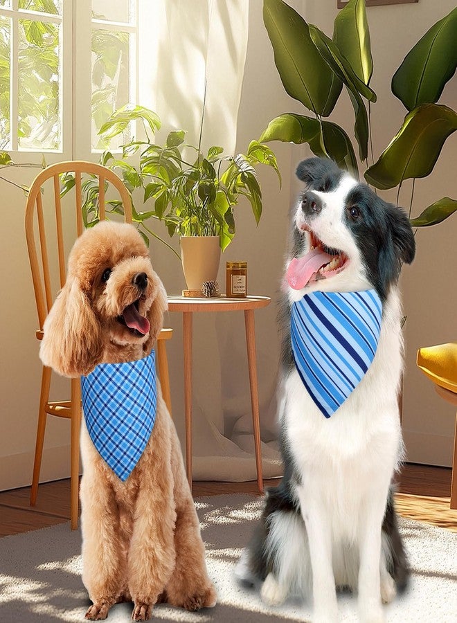 Agroon 3PCS Dog Bandanas XLarge, Summer Scarf, Durable Triangle Reversible Orange Blue Green Bibs Handkerchief for Puppy Pet - Image 4
