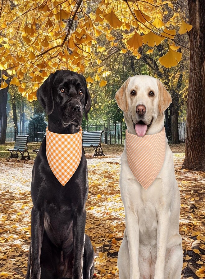Agroon 3PCS Dog Bandanas XLarge, Summer Scarf, Durable Triangle Reversible Orange Blue Green Bibs Handkerchief for Puppy Pet - Image 5