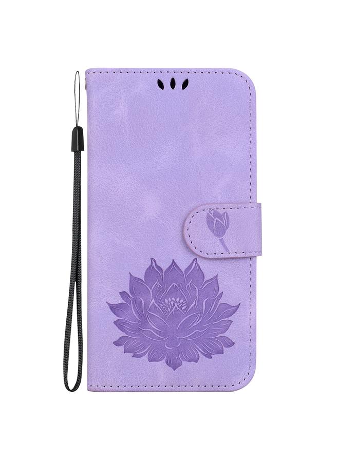 S-TOP Case For Samsung Galaxy S22 Ultra 5G Lotus Embossed Leather Phone Case - Image 2