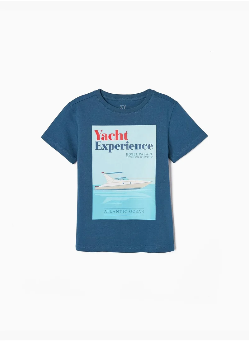 زيبي Zippy Cotton T-Shirt For Boys Yacht