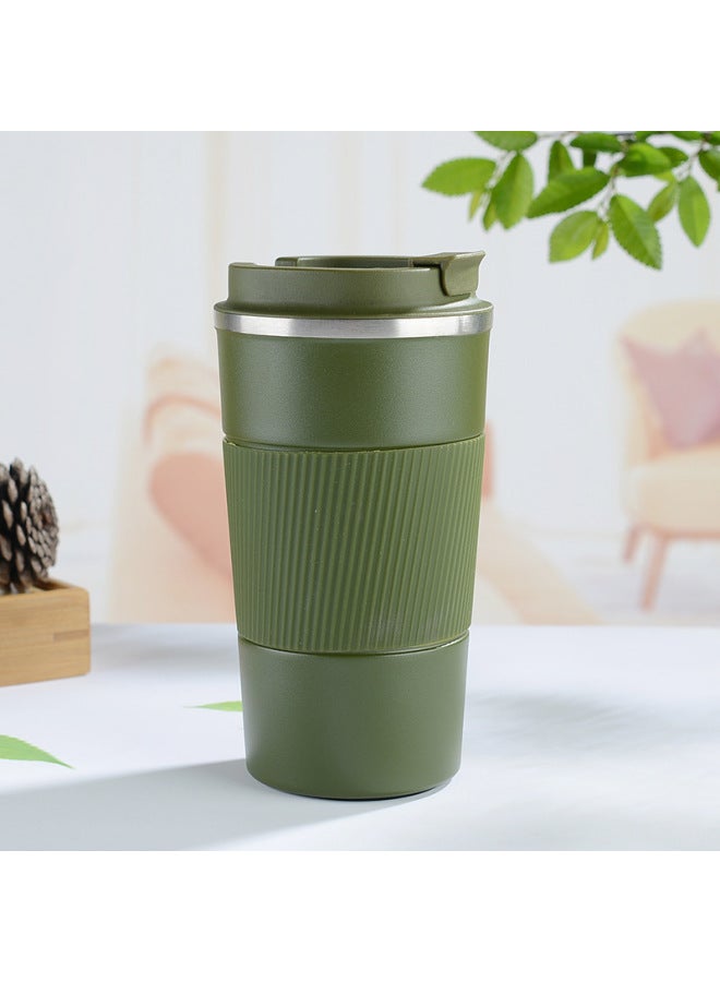 New Simple Leather Coffee Cup 304 Stainless Steel Double Vacuum Thermos Cup Business Gift Cup