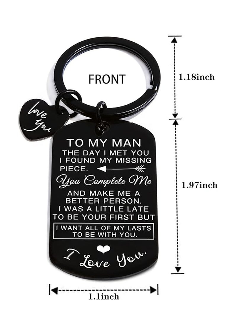 KASTWAVE - Keychain for Boyfriend To My Man Keychain Keyring for Him Men Boyfriend Husband Jewelry Small Present - Image 1