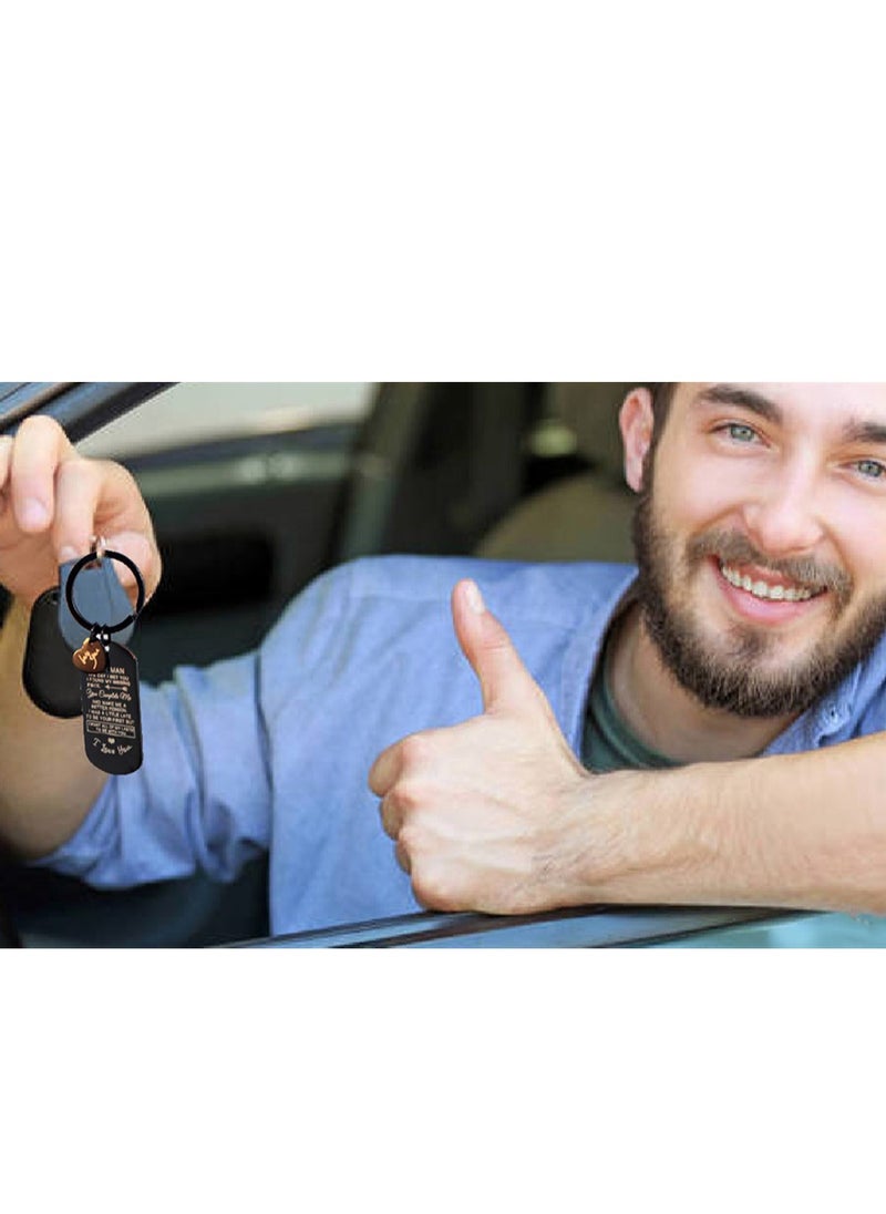 KASTWAVE - Keychain for Boyfriend To My Man Keychain Keyring for Him Men Boyfriend Husband Jewelry Small Present - Image 1