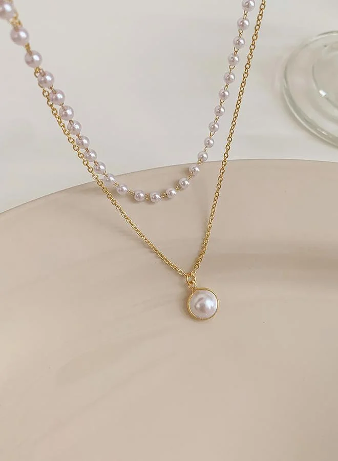 Take Two Take Two Faux Pearl Layered Necklace