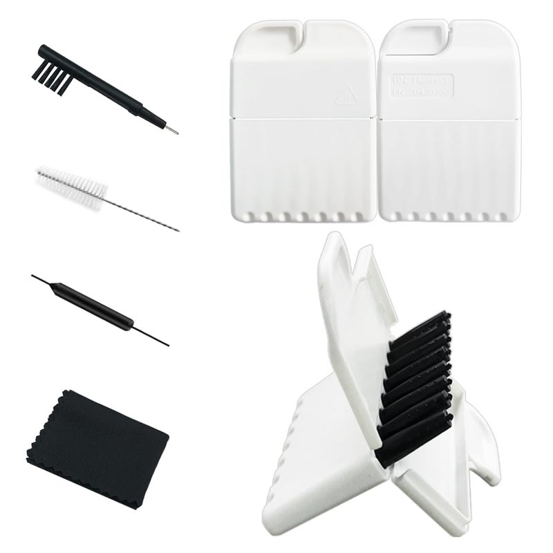 GN Wax Guards PN 20439700 Filters for ResoundphonakUnitronResoundBeltoneWidex Heaing Aids with Cleaning Brush Tools Kit and Carry Case3packs