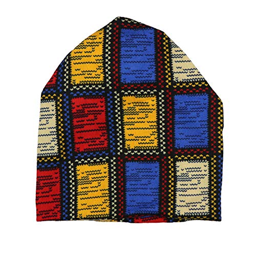 iSWEVEN Cotton Slouchy Beanie and Skull Cap for Summer, Winter, Autumn & Spring Season, Can be Used as a Helmet Cap Too - Free Size (7039A, Multicolor) - Image 3