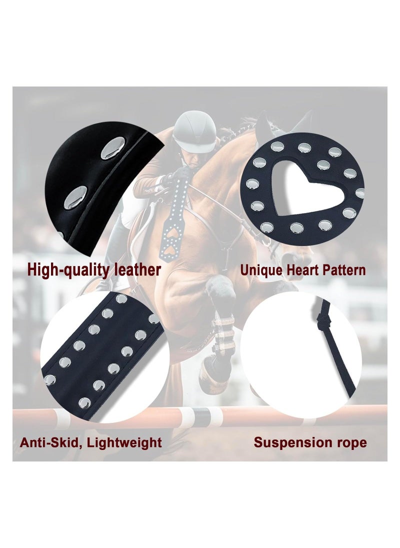 SYOSI Leather Paddle Riding Crop, for Horse-Horseback, Equestrian Whip Riding Crop Horse Equipment, Training Equestrianism Crops, 13.5”(1 pack) - Image 4