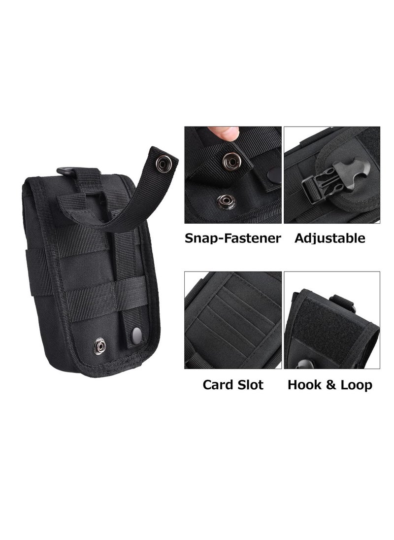 SYOSI - Tactical Molle Pouch, 2 Pcs Multipurpose Tactical Mobile Phone Belt Holster Smartphone Holder Utility EDC Waist Pack Gadget Tool Organizer IFAK Bag - Image 1
