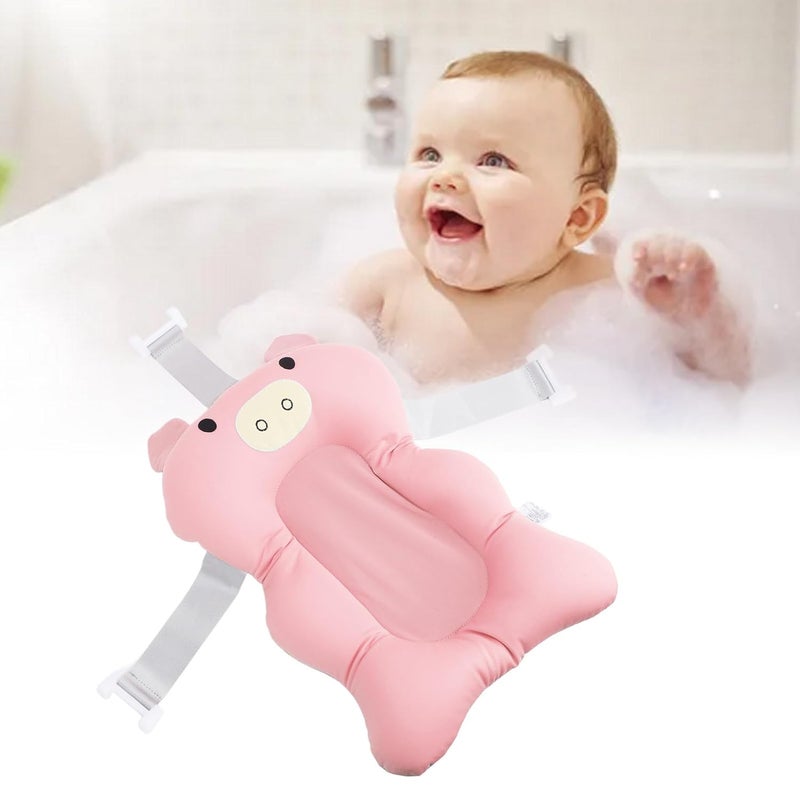 klarako Baby Bath Pad,Baby Bath Tub Seat Cushion,Soft Comfortable Baby Sink Bath Cushion Bathtub Floating Support Pillow for Babies Infants (Pink) - Image 2