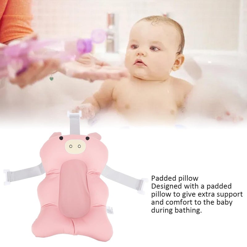 klarako Baby Bath Pad,Baby Bath Tub Seat Cushion,Soft Comfortable Baby Sink Bath Cushion Bathtub Floating Support Pillow for Babies Infants (Pink) - Image 5