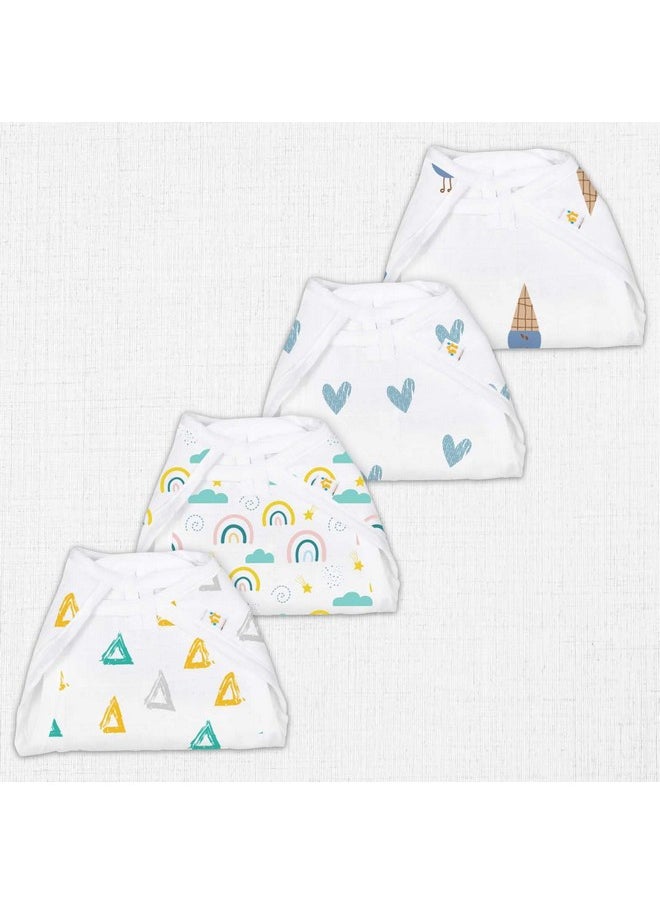 1st Step - 100% Muslin Washable Reusable Baby Nappis (Multicolor 2) - Image 1