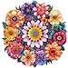 Mys Aurora Puzzles for Adults Round Flower Wooden Puzzles 200 Pieces Unique Shaped Jigsaw Puzzles Birthday for Adults and Kids Fun Family Game 108 x 112 Medium Size - Image 2