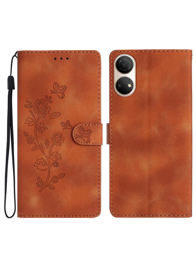 S-TOP Case For Honor X7 / Play 30 Plus Flower Butterfly Embossing Pattern Leather Phone Case - Image 1