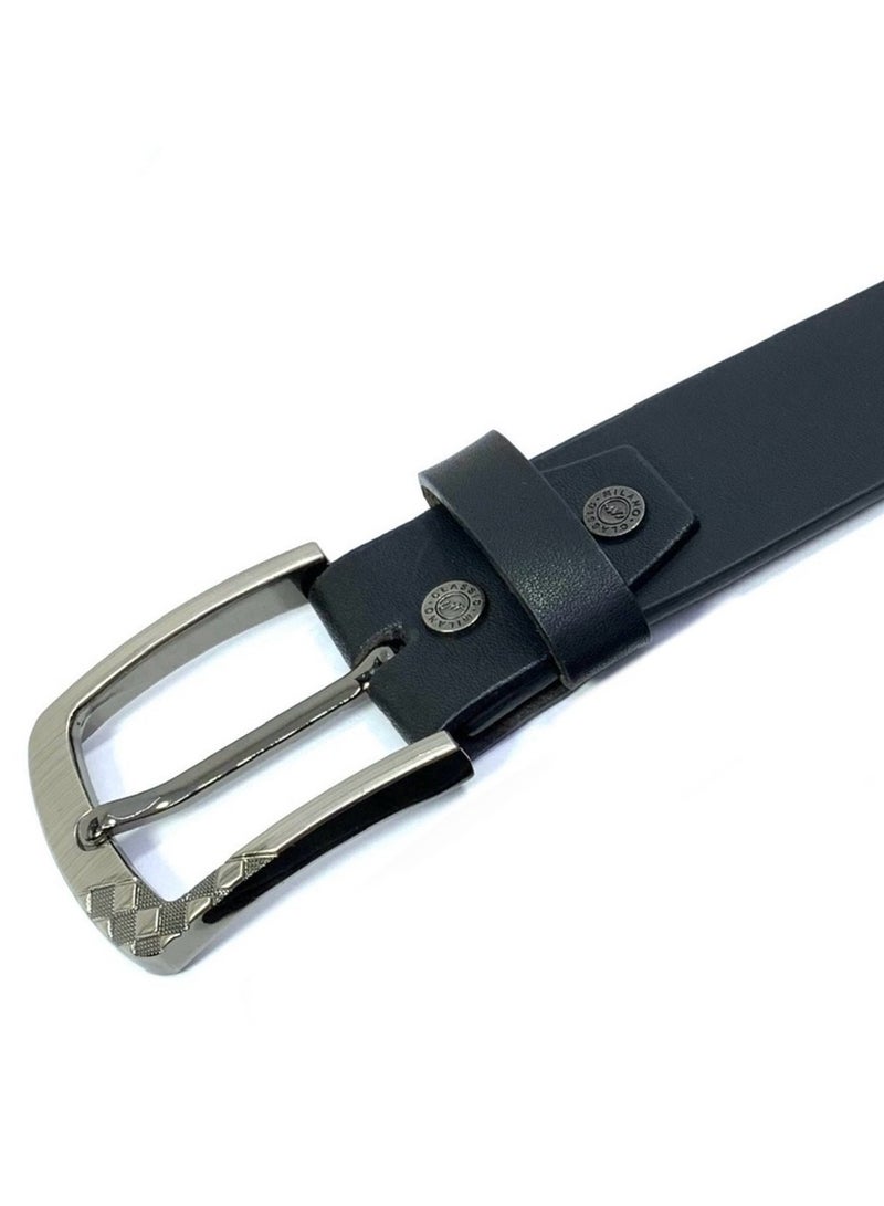 كلاسيك ميلانو كلاسيكي ميلانو حزام جلد طبيعي كاجوال للرجال من ميلانو ليذر - Image 3