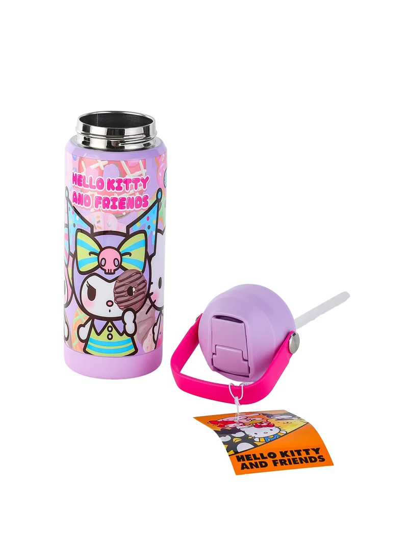 Sanrio  Sanrio Hello Kitty Regular Stainless Steel Water Bottle 500ML | Kids Vacuum Insulated Drink Bottle | Hello Kitty & Friends Water Bottle for Women | Best Price UAE