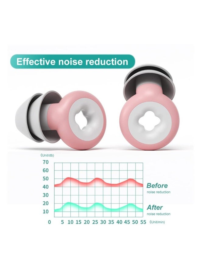 Generic Ear Plugs for Noise Reduction, Super Soft, Reusable Hearing Protection in Flexible Silicone for Sleep, Noise Sensitivity and Flights, 35dB Noise Cancelling  - Image 5