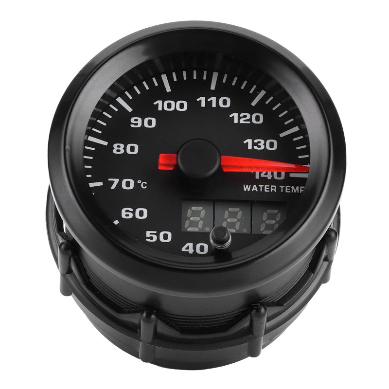52mm Water Temperature Gauge 40-140℃ Engine Coolant Temp Meter - Red Pointer Blue LED Display Universal Water Temp Gauge for 12V Cars - Image 5
