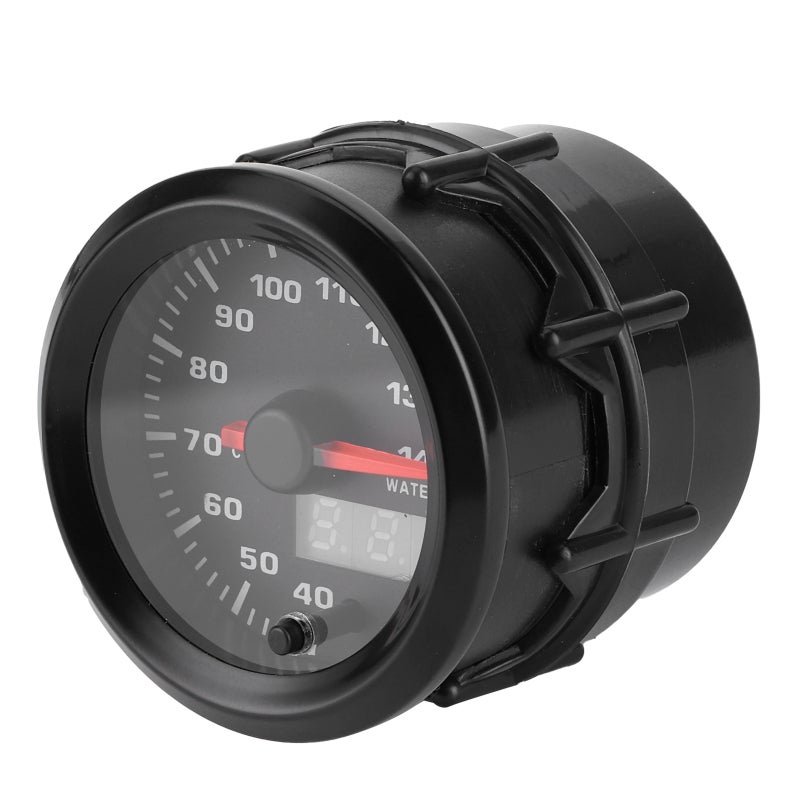 52mm Water Temperature Gauge 40-140℃ Engine Coolant Temp Meter - Red Pointer Blue LED Display Universal Water Temp Gauge for 12V Cars - Image 3