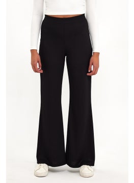 Alexander Gardi Elastic Waist Ribbed Flare Leg Fabric TROUSERS (B24-00188)  - Image 2