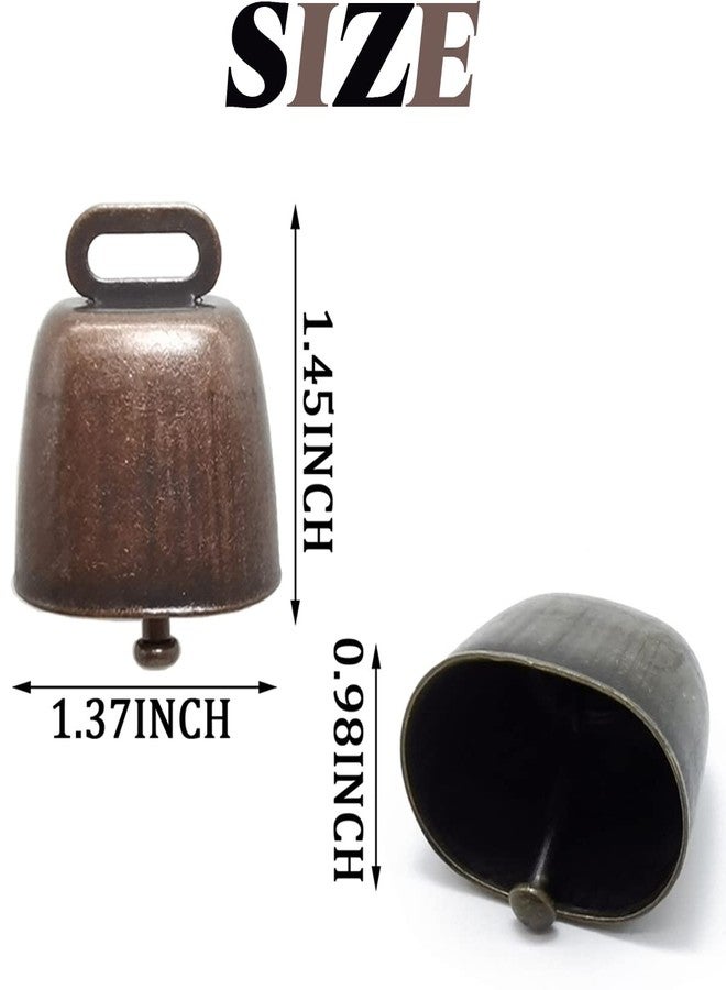 TIHOOD 18PCS Copper Bells - Brass Small and Large Farm Animal Bells for Horses, Cattle, Sheep, Goats - Green and Red Bronze - Loud Long Distance for Christmas Decoration - Image 2