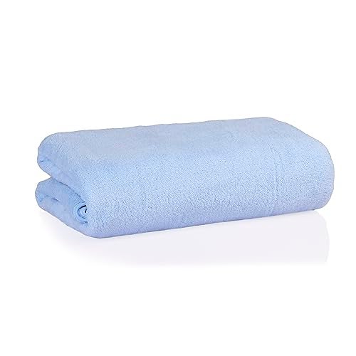 Glivary Microfiber 300 TC Large Bath Towels | (70X140) Extra Soft Plush & Quick Dry High Absorbency Large Size Towels For Bathing (Sky Blue) - Image 1