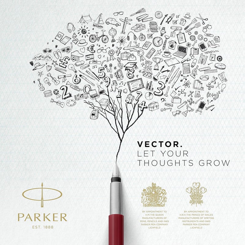 PARKER 3501179801902 Fountain Vector, Black Pen, Multicolor - Image 5