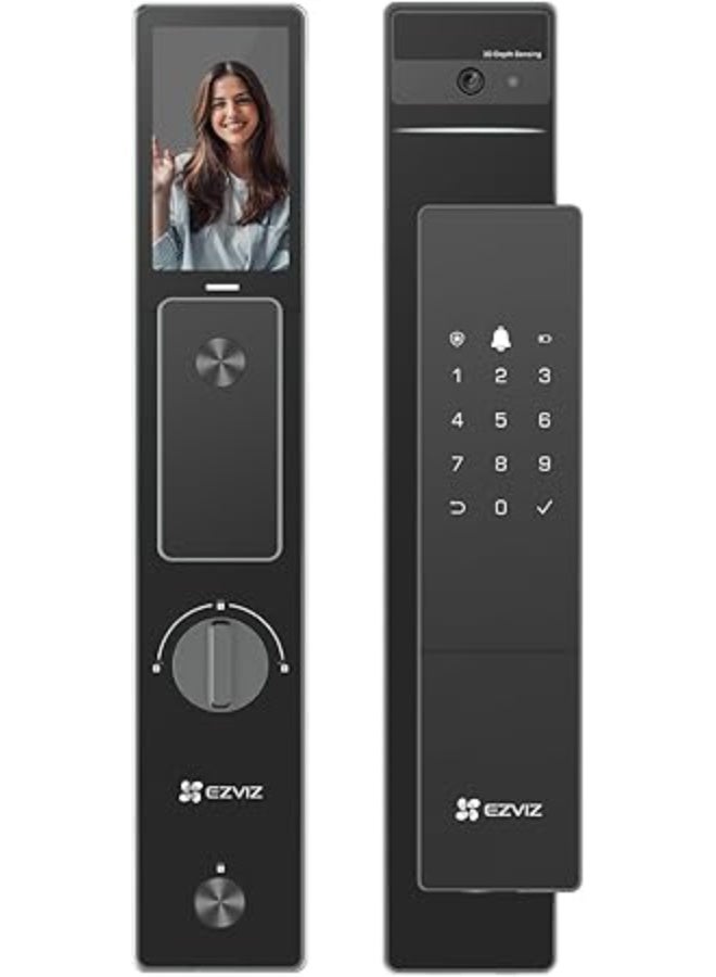 إيزفيز EZVIZ Smart Lock DL50FVS, 8-in-1 Keyless Entry Door Lock, 3D Face Recognition Door Lock, Built-in 8GB storage, 2-meter Night Vision, Active Intercom, App Remote Control - Image 1