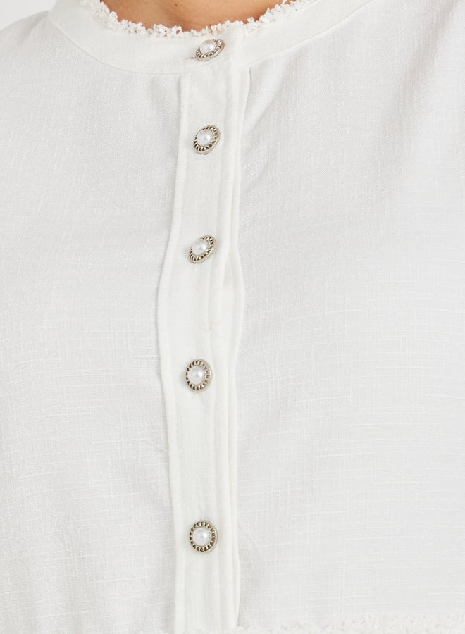 Styli Textured A-Line Dress  - Image 4