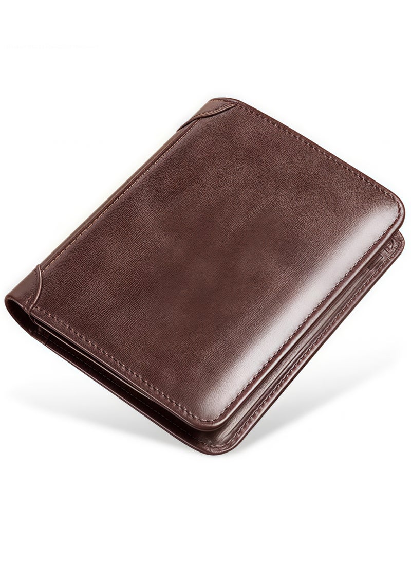 محفظة رجالية، محفظة رخصة القيادة حامل بطاقات متكامل محفظة متعددة الوظائف، تصميم بسيط، فتحة بطاقة ومحفظة، قوية ومتينة، سعة بطاقات متعددة - Image 1