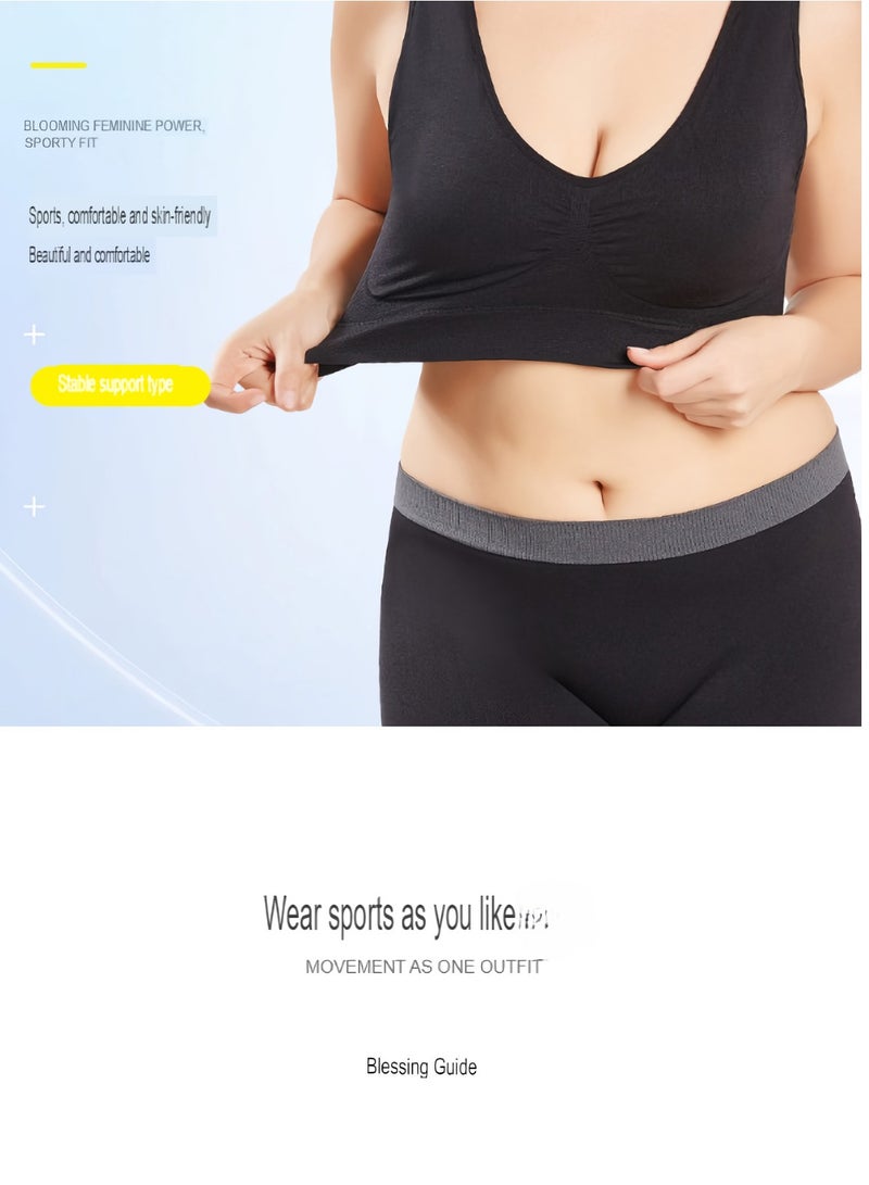 AROAQ Women Sports Bra, Fitness Sports Yoga Bra with Removable Padding,  Double-layer Seamless  Sports Bra without Rims, Comfortable Soft Bra for Workouts Running Yoga Trainings, (Size XL, White)  - Image 4