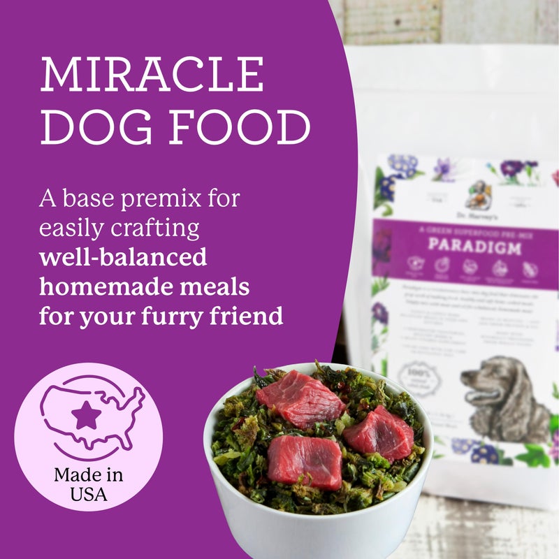 Dr. Harvey's Paradigm Green Superfood Dog Food, Human Grade Dehydrated Grain Free Base Mix for Dogs, Diabetic Low Carb Ketogenic Diet (3 Pounds) - Image 2