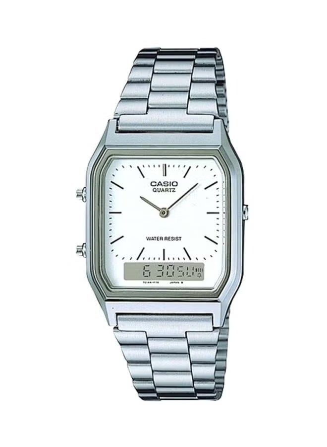 كاسيو ساعة كاسيو للرجال - AQ-230A-7DMQ مينا بيضاء - Image 1