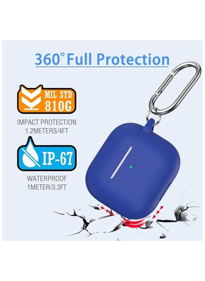 wexon - Protective Shockproof Silicone Case Cover for Apple AirPods 4 Generation Blue - Image 1