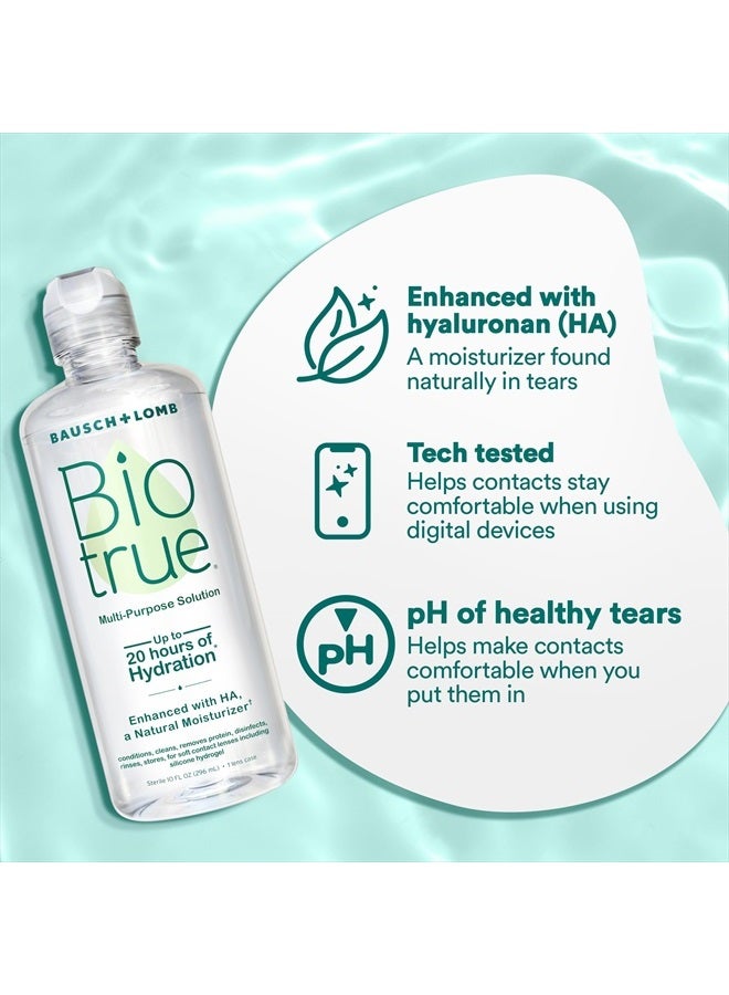 Biotrue Contact Lens Solution, Multi-Purpose Solution for Soft Contact Lenses, Lens Case Included, 2 FL OZ (Pack of 4) - Image 4