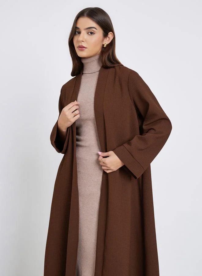 Amirah Brown Open Front Maxi Abaya