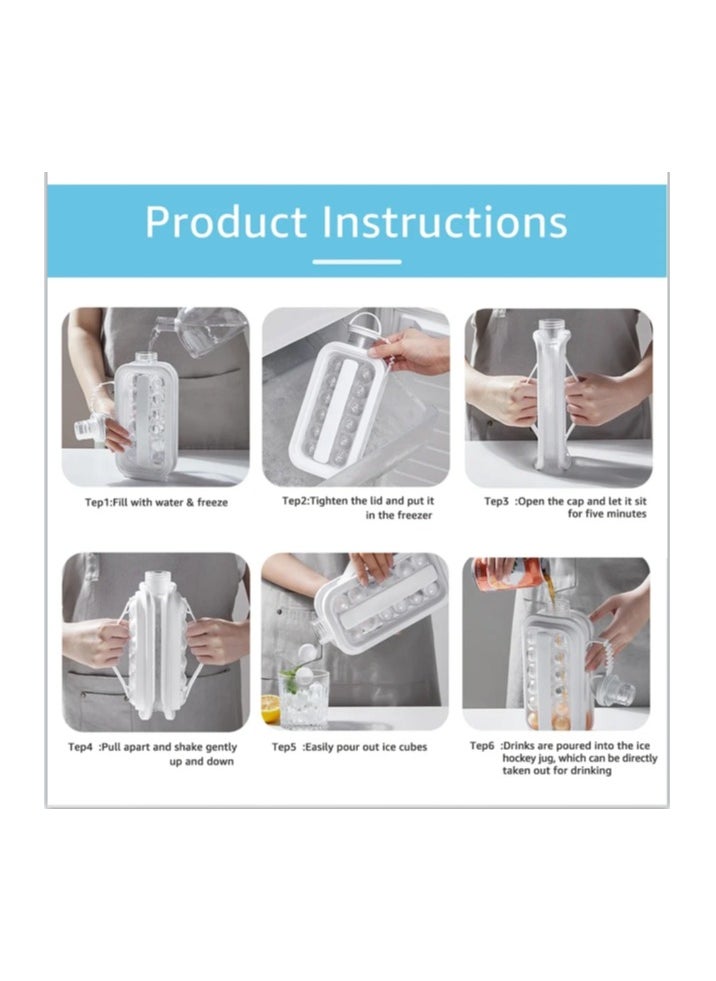 Generic - Portable Silicone Ice Ball Maker Kettle Creative Ice Cube Mold Kitchen Bar Gadgets Ice Hockey Lattice Making Tool Kettle - Image 1