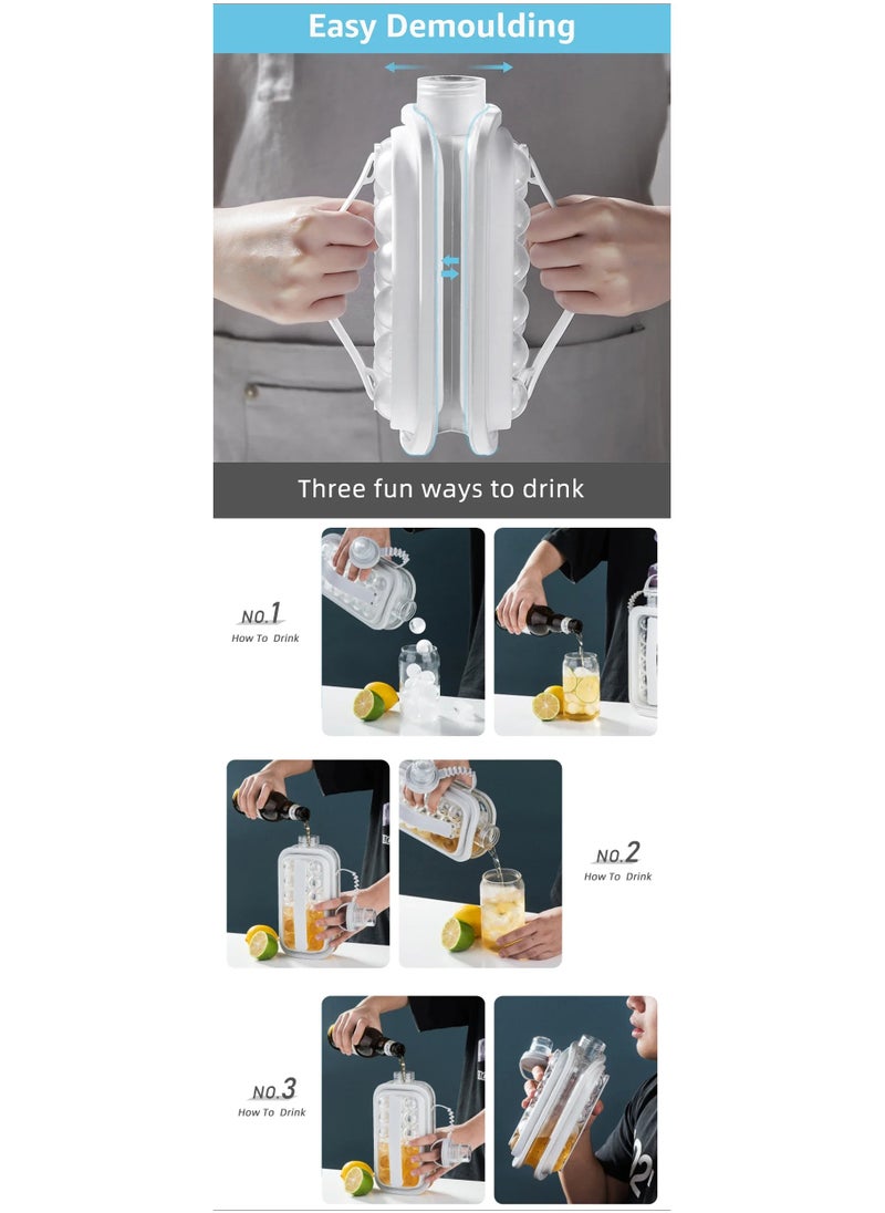 Generic - Portable Silicone Ice Ball Maker Kettle Creative Ice Cube Mold Kitchen Bar Gadgets Ice Hockey Lattice Making Tool Kettle - Image 1