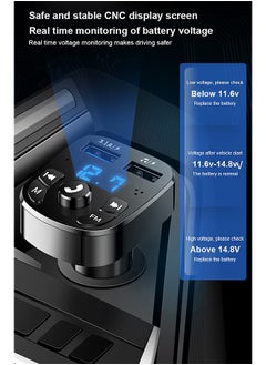 Mi VAZA Car Bluetooth Adapter - Car Charger - MP3 Music Player - Wireless Radio Adapter- FM Transmitter - Car Kit - Car Accessories - Support USB Disk, TF Card  - Image 4