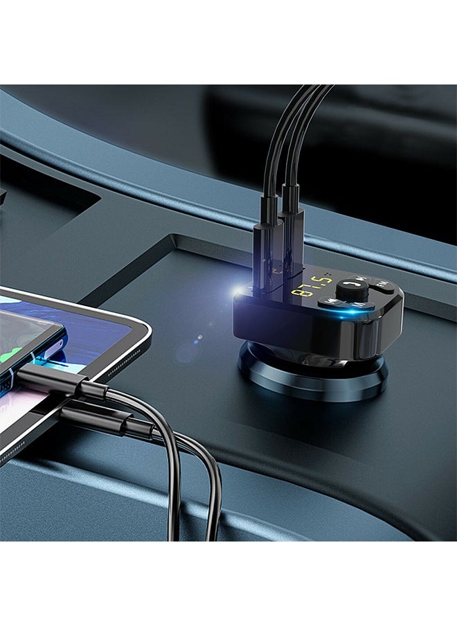 Mi VAZA - Car Bluetooth Adapter - Car Charger - MP3 Music Player - Wireless Radio Adapter- FM Transmitter - Car Kit - Car Accessories - Support USB Disk, TF Card - Image 1