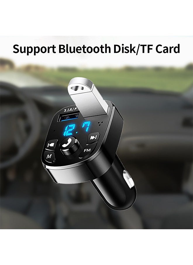 Mi VAZA - Car Bluetooth Adapter - Car Charger - MP3 Music Player - Wireless Radio Adapter- FM Transmitter - Car Kit - Car Accessories - Support USB Disk, TF Card - Image 1