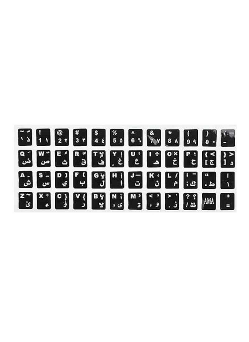 Generic Keyboard stickers (arabic/english letters) for laptops  - Image 1