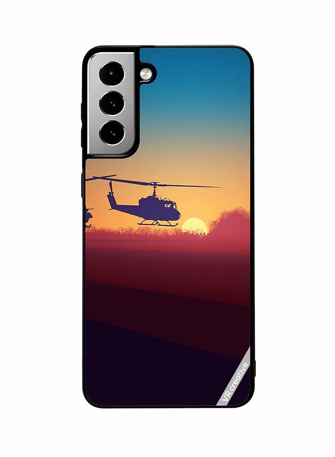 Protective Case Cover For Samsung Galaxy S21 FE 5G Military Choppers Design Multicolour
