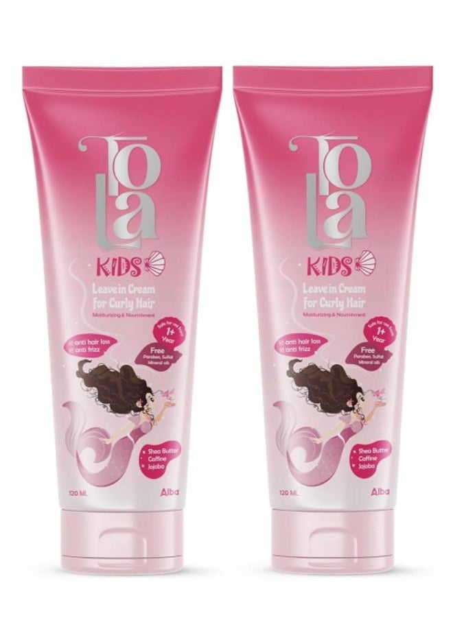 Tola - 2 Sets of Kids Leave In Cream for Curly Hair 240 ML - Image 1