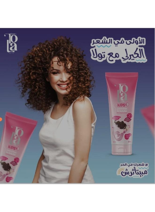 Tola - 2 Sets of Kids Leave In Cream for Curly Hair 240 ML - Image 1